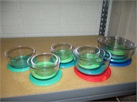 Anchor Glass Bowls with Lids