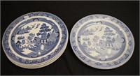 Seven Wedgwood pearlware blue & white plates