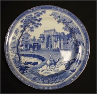 Antique Rogers pearlware blue & white plate