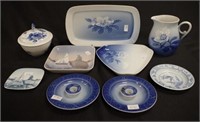 Eight various Danish porcelain tableware