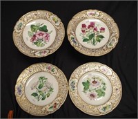 Victorian painted ceramic part dessert set