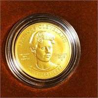 2012-W $10 Francis Cleveland Gold Coin 1/2Oz UNC