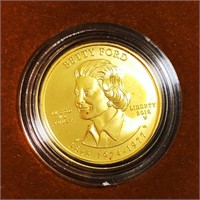 2016-W $10 Betty Ford Gold Coin 1/2Oz UNC