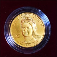 2010-W $10 Mary Todd Lincoln Gold Coin 1/2Oz UNC