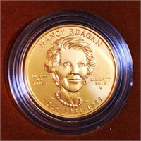 2016-W $10 Nancy Reagan Gold Coin 1/2Oz UNC