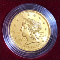 2010 $10 15th Presidency Commem Gold Coin BU 1/2Oz