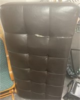 LARGE LEATHER OTTOMAN