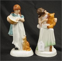 Two Royal Doulton Childhood Days figures