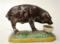 Antique ceramic Pig figure