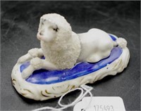 Early Staffordshire resting Poodle figure