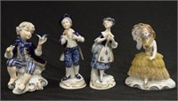 Four various Continental figurines