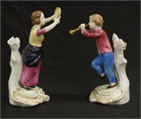 Two Spode porcelain musician figurines