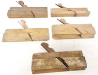lot of 5 wooden planes