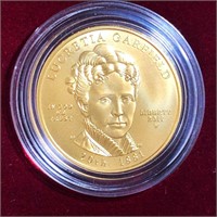 2011-W $10 Lucretia Garfield Gold Coin 1/2Oz UNC