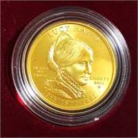 2011-W $10 Lucy Hayes Gold Coin 1/2Oz UNC