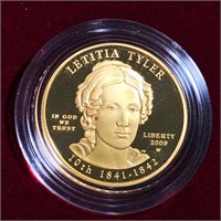 2009-W $10 Letitia Tyler Gold Coin 1/2Oz PR