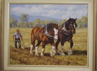 Craig Taylor (1952 - ) 'Ploughing the Soil'