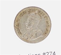 1919 Canada ten (10) cent silver coin