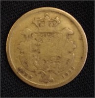 William IV 1835 gold half sovereign
