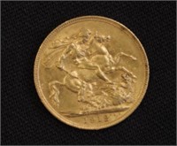 George V 1912 gold sovereign