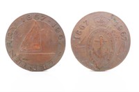 Two bronze Royal Prince Alfred yacht club medals