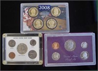 USA  2 x Proof Sets 2008 $1 coins  & 1985 year set