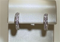 14k White Gold 0.1 cts Diamond Earrings