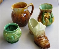 Four various Australian pottery table wares