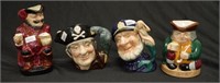 Four various Royal Doulton character jugs