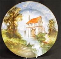 Vintage French hand painted display plate