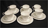 Six Royal Albert "morning star" cups & saucers