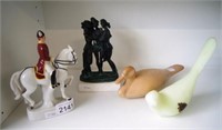 Four assorted figurines
