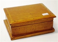 Vintage pine wood jewellery box