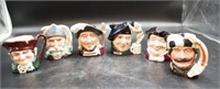 Six various Royal Doulton character jugs