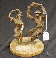 Spanish brass 'Dancing Couple' figures