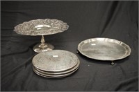Collection silver plate tableware