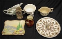 Collection various ceramic tableware pieces