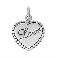 Love Engraved Heart Pendant