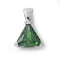 Trillion Cut 3.40ct Emerald Pendant
