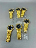 6 Rolex style quartz wrist watches