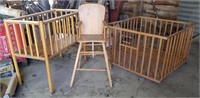 Safe-T-Bilt High Chair, Playpen & Porta Crib