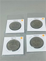 4 - Elizabeth II tokens - 1977