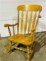 large maple wood rocking chair