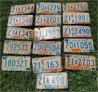 Indiana License Plates From The 70's