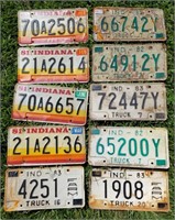 Indiana License Plates From The 80's