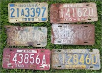 Indiana License Plates From The 60's