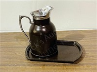 Vintage carafe & tray by Thermos