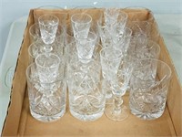 lot- Pinwheel crystal stemware & cocktail