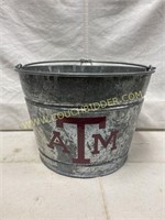 Texas A&M galvanized party tub