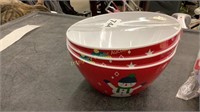 Snowman 6" Bowls Qty: 3 Pack